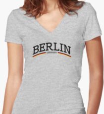 Berlin Germany Women's Fitted V-Neck T-Shirt