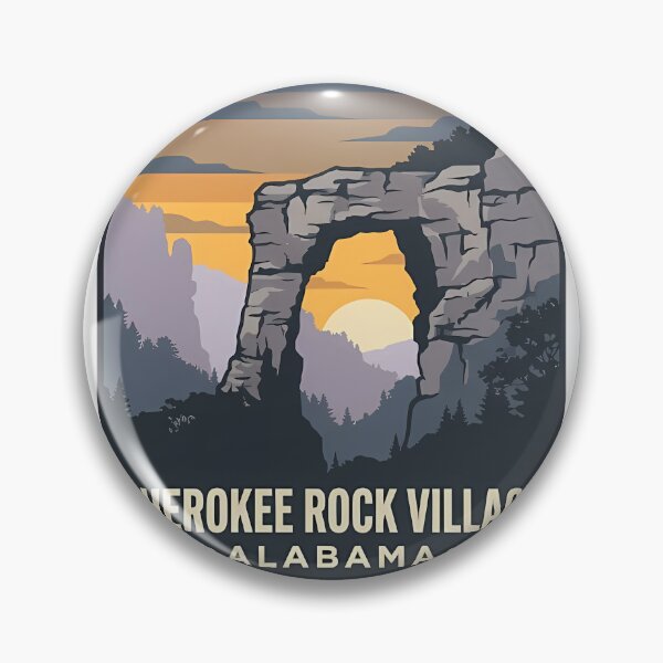 Item preview, Cherokee Rock Village Stone Arch Alabama Sticker Design designed and sold by DetourDgn.