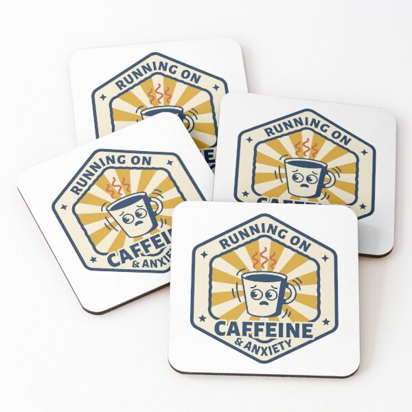 Item preview, Running On Caffeine And Anxiety Funny designed and sold by QuirkyCartel.