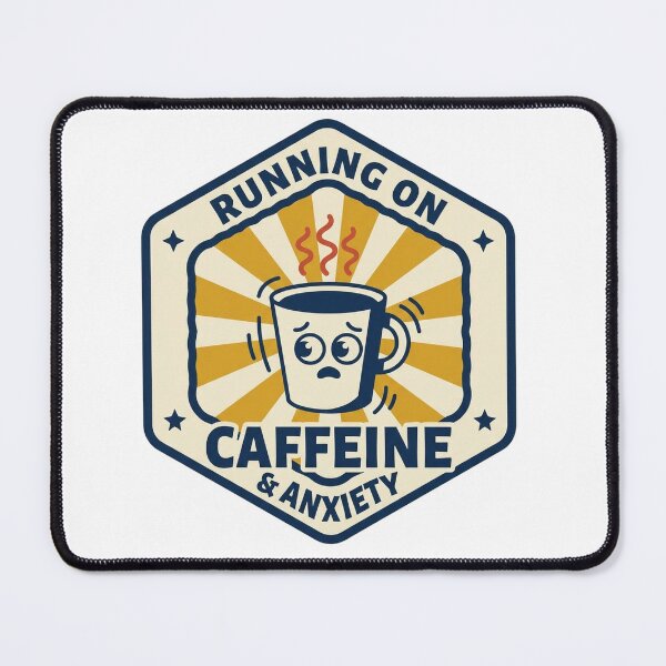 Item preview, Running On Caffeine And Anxiety Funny designed and sold by QuirkyCartel.