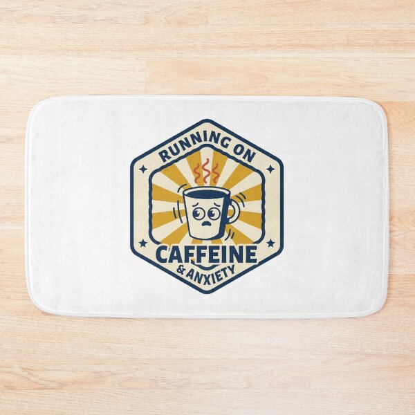 Item preview, Running On Caffeine And Anxiety Funny designed and sold by QuirkyCartel.