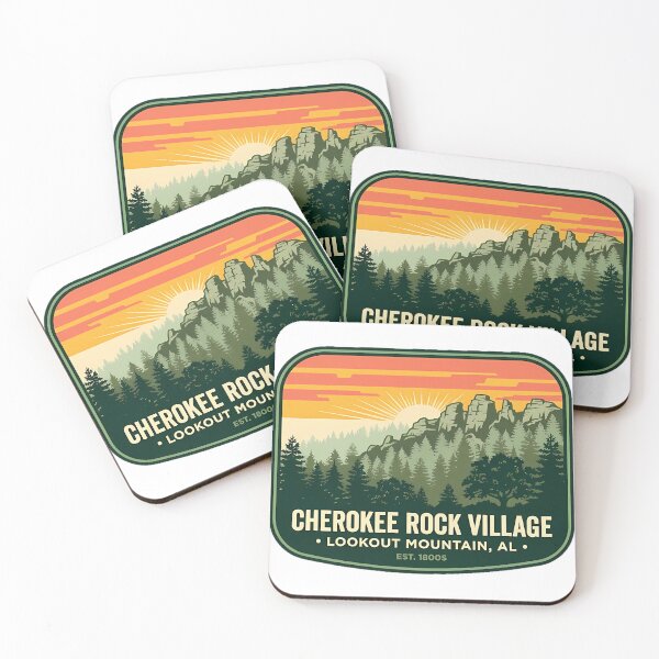 Item preview, Cherokee Rock Village Lookout Mountain Forest Badge Sticker designed and sold by DetourDgn.