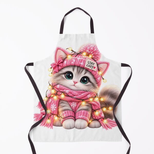 Item preview, Stay Cozy Pink Winter Kitten designed and sold by TinyWeird.