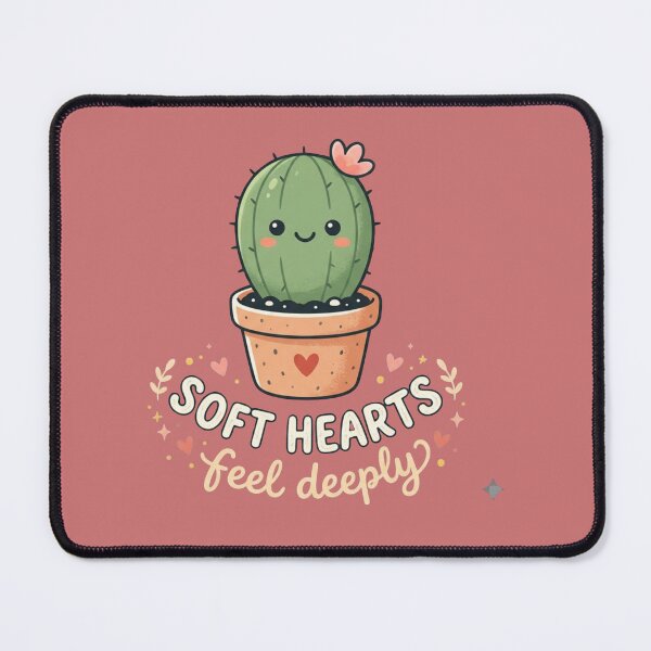 Item preview, Soft Hearts Feel Deeply Aesthetic Mental Health Quote designed and sold by WallMuseStudio .
