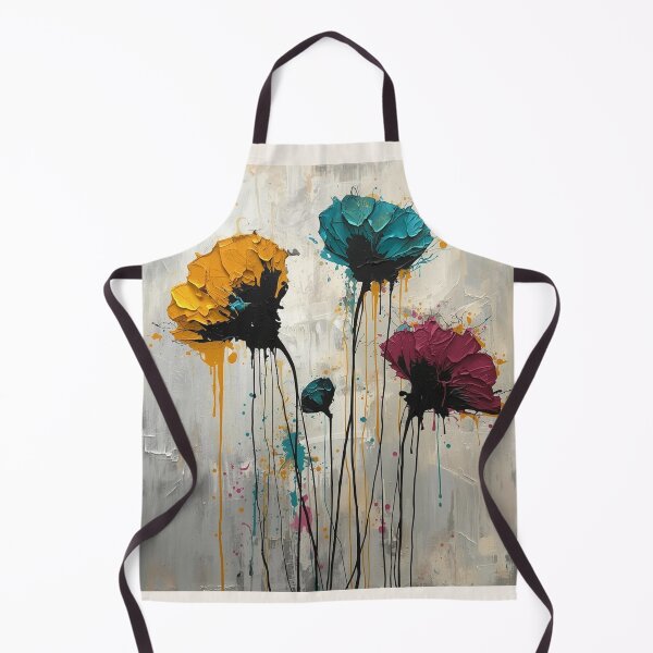 Item preview, Abstract Dripping Poppies - Modern Impasto Floral Art designed and sold by PACS0011.