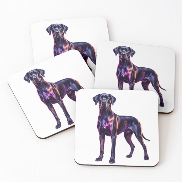 Item preview, Great Dane Neon Portrait Sleek Retro Dog Graphic designed and sold by IrisByJoVon.