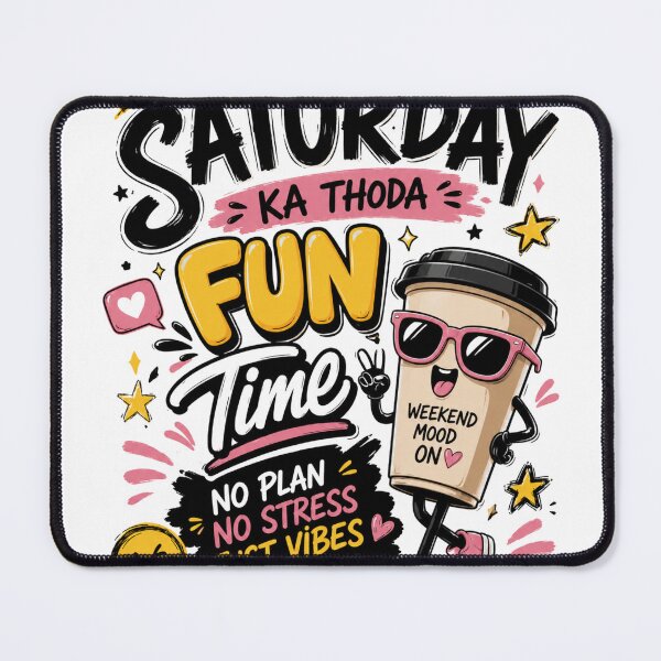 Item preview, Saturday Ka Thoda Fun Toh Banta Hai – Funny Weekend Sticker designed and sold by SamiyaDesign.