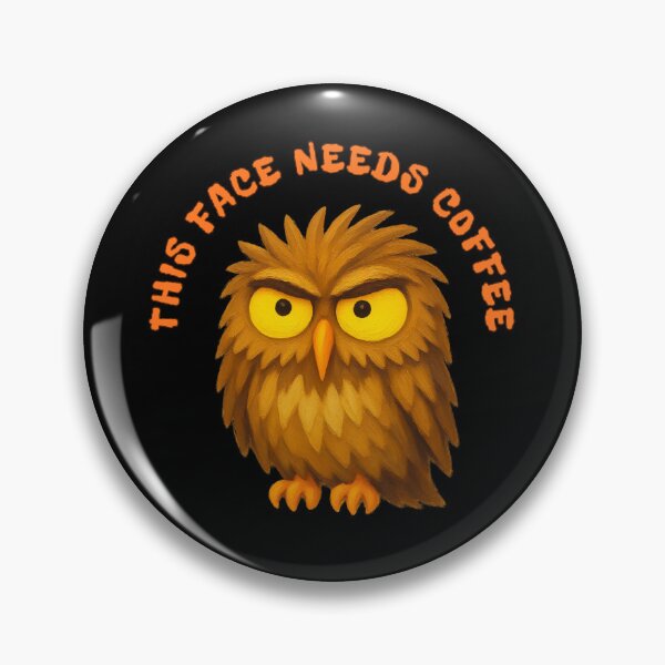 Item preview, This Face Needs Coffee - Funny Grumpy Owl designed and sold by PatykArt.