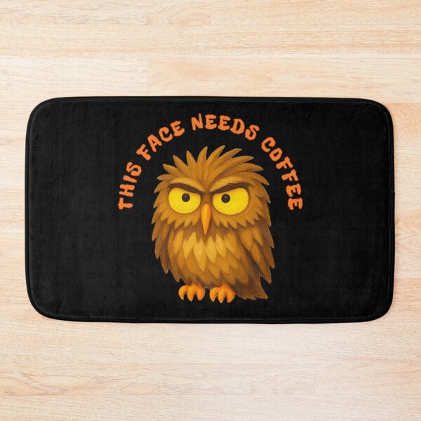 Item preview, This Face Needs Coffee - Funny Grumpy Owl designed and sold by PatykArt.