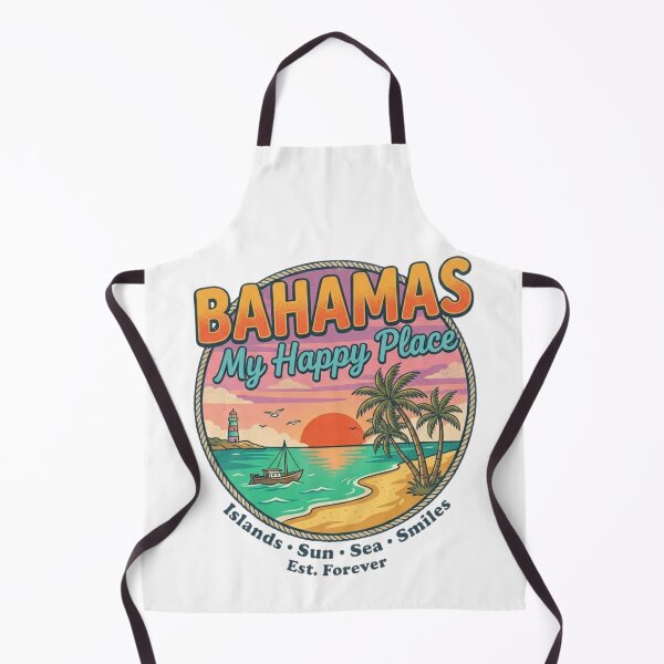 Item preview, Bahamas My Happy Place, Vintage Tropical Beach Sunset designed and sold by KreatoLab.