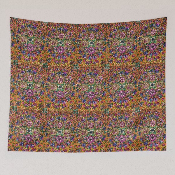 Aperçu de l'œuvre Mandala floral ensoleillé – Jardin de couleurs dessiné à la main créée et vendue par Selena.m.studio.