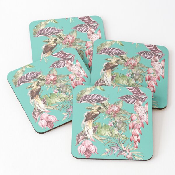 Item preview, Vintage Mood Design Of Tropical Leaves And Exotic Birds designed and sold by JonnaHurmerinta.