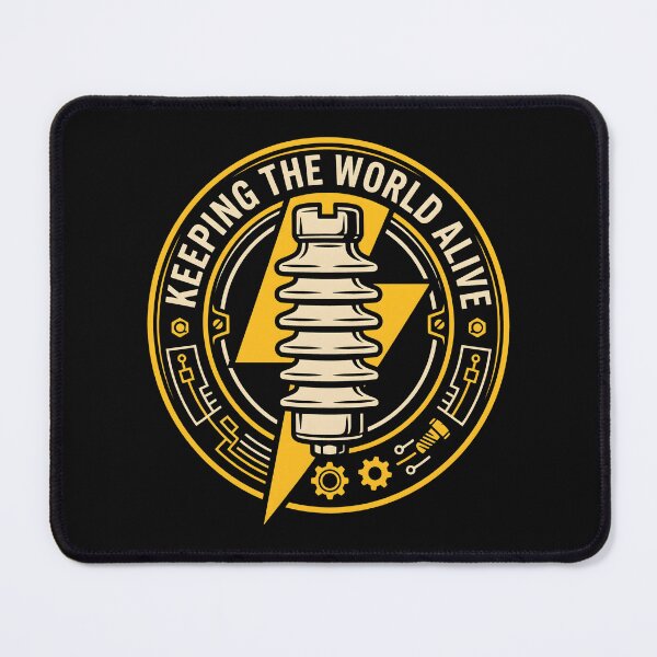 Item preview, Keeping the World Alive - Electrical Lineman Badge designed and sold by SplashTastic.