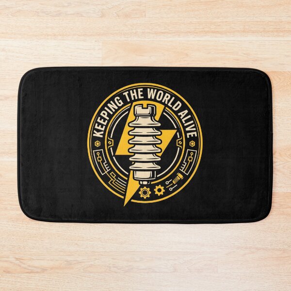 Item preview, Keeping the World Alive - Electrical Lineman Badge designed and sold by SplashTastic.