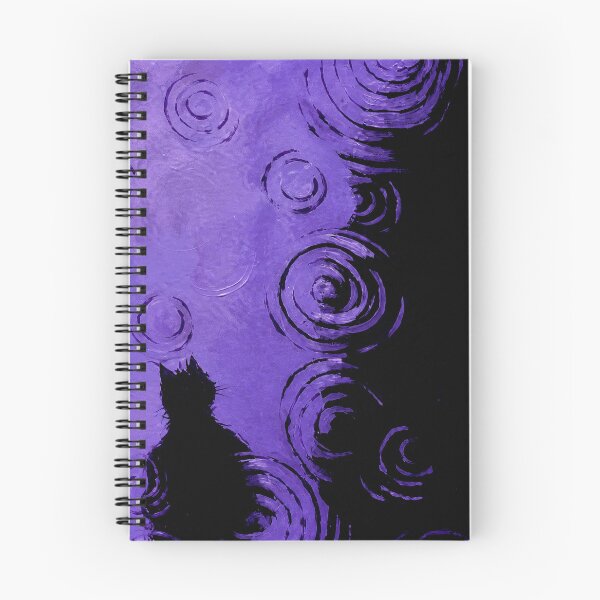 Item preview, Purple Cat Under a Swirling Night designed and sold by Lino_1906.