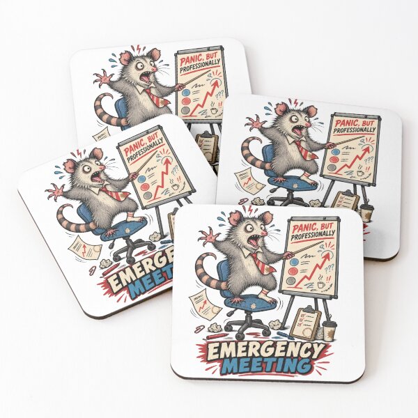 Item preview, Emergency Meeting Panic Professionally Possum designed and sold by Trendy-Artistry.