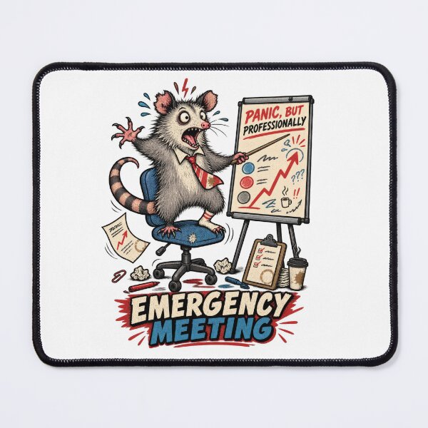 Item preview, Emergency Meeting Panic Professionally Possum designed and sold by Trendy-Artistry.