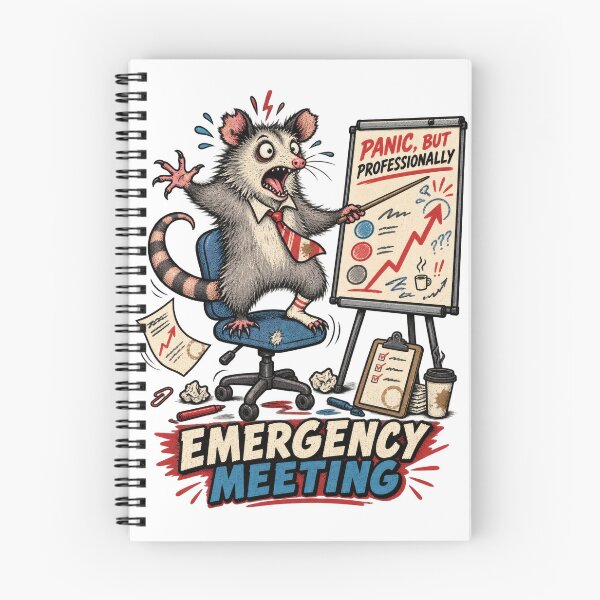 Item preview, Emergency Meeting Panic Professionally Possum designed and sold by Trendy-Artistry.