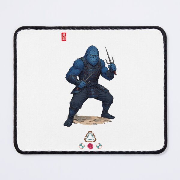Item preview, Ninja Blue Bigfoot with Sai designed and sold by Whimsy Trail Co.