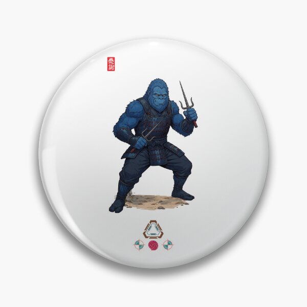 Item preview, Ninja Blue Bigfoot with Sai designed and sold by Whimsy Trail Co.