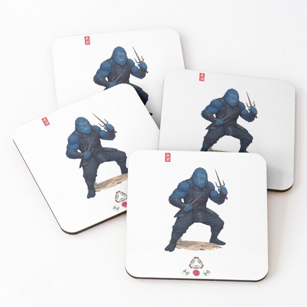 Item preview, Ninja Blue Bigfoot with Sai designed and sold by Whimsy Trail Co.