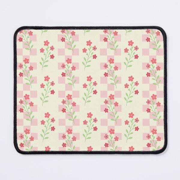 Item preview, Cute Pink Floral Seamless Checkerboard Pattern designed and sold by prapapon.