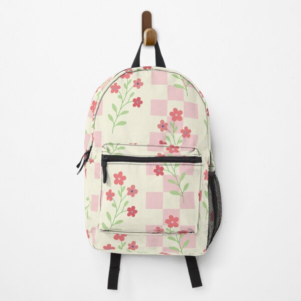 Item preview, Cute Pink Floral Seamless Checkerboard Pattern designed and sold by prapapon.