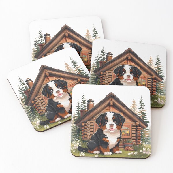 Item preview, Bernese Mountain Dog at Cozy Log Cabin designed and sold by Luna & Cleo Creative.