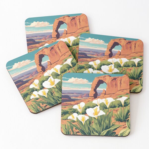 Item preview, Utah Delicate Arch Sego Lily Art designed and sold by Seillean Daisy Society.