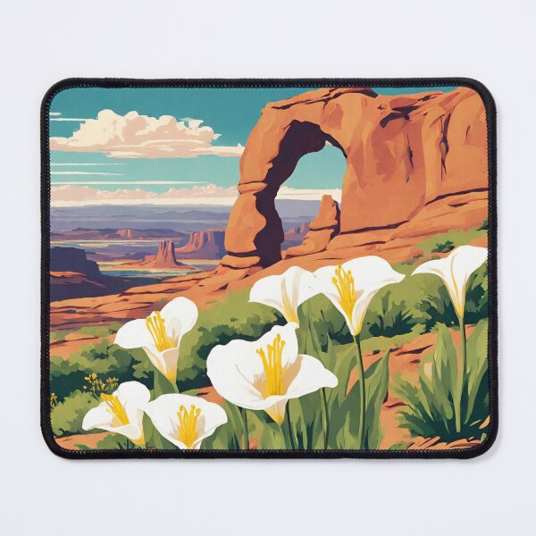 Item preview, Utah Delicate Arch Sego Lily Art designed and sold by Seillean Daisy Society.