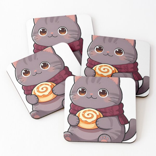Item preview, Cute British Shorthair Cat with Cinnamon Roll Icon designed and sold by pumsquare.