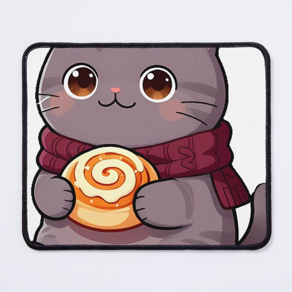 Item preview, Cute British Shorthair Cat with Cinnamon Roll Icon designed and sold by pumsquare.