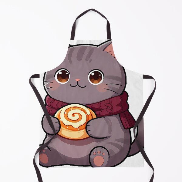 Item preview, Cute British Shorthair Cat with Cinnamon Roll Icon designed and sold by pumsquare.