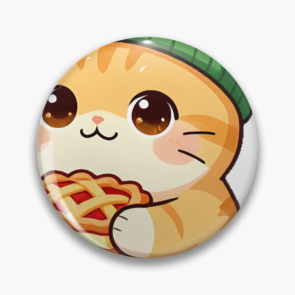 Item preview, Cute Scottish Fold Cat with Apple Pie Icon designed and sold by pumsquare.