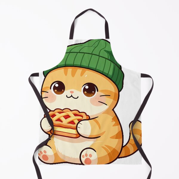 Item preview, Cute Scottish Fold Cat with Apple Pie Icon designed and sold by pumsquare.