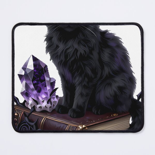 Item preview, Gothic Amethyst Cat Spellbook Geode designed and sold by IllumeInk.