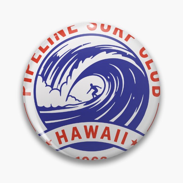 Item preview, Pipeline Surf Club Hawaii Banner Wave Badge designed and sold by NUSA NIPA.