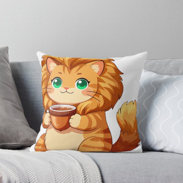 Item preview, Cute Maine Coon Cat with Acorn Teacup Icon designed and sold by pumsquare.