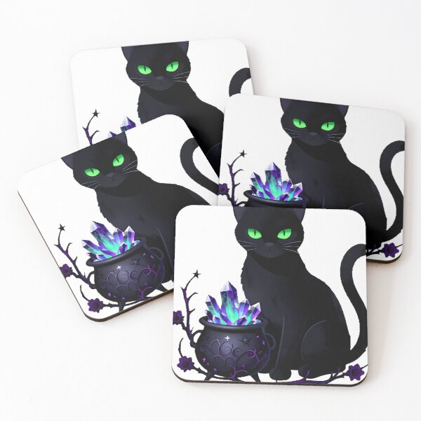 Item preview, Gothic Opal Cat Witchcraft Cauldron designed and sold by IllumeInk.