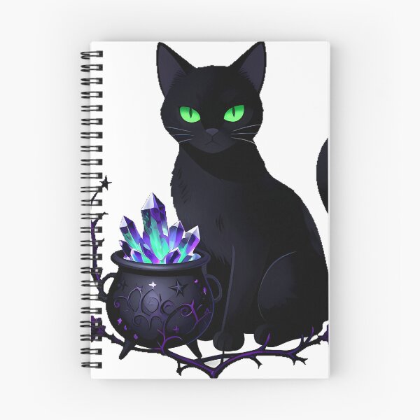 Item preview, Gothic Opal Cat Witchcraft Cauldron designed and sold by IllumeInk.