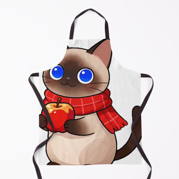 Item preview, Cute Siamese Cat with Caramel Apple Icon designed and sold by pumsquare.