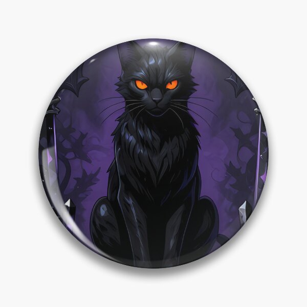 Item preview, Gothic Black Tourmaline Cat Protection Sigil designed and sold by IllumeInk.