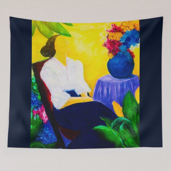 Item preview, Quiet Moments in a Tropical Garden designed and sold by Nikkiart24.redbubble.com.