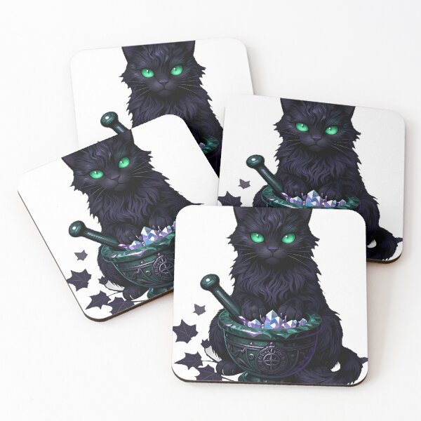 Item preview, Gothic Malachite Cat Apothecary Mortar designed and sold by IllumeInk.