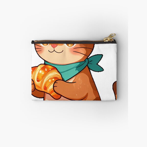 Item preview, Cute Abyssinian Cat with Butter Croissant Icon designed and sold by pumsquare.