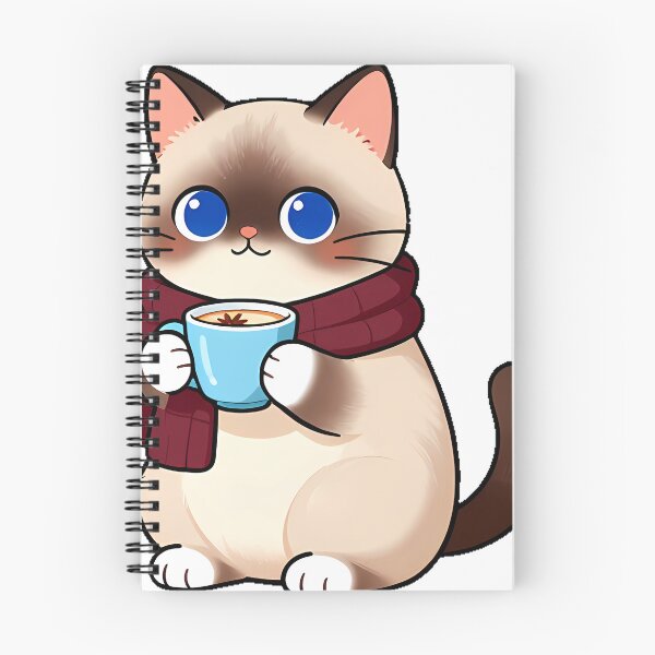 Item preview, Cute Birman Cat with Vanilla Chai Latte Icon designed and sold by pumsquare.