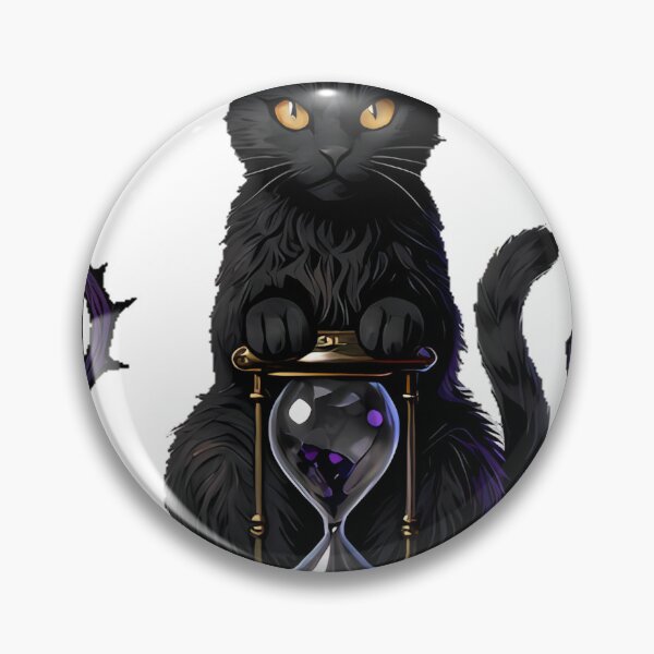 Item preview, Gothic Smoky Quartz Cat Hourglass designed and sold by IllumeInk.