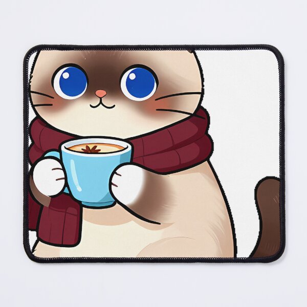 Item preview, Cute Birman Cat with Vanilla Chai Latte Icon designed and sold by pumsquare.