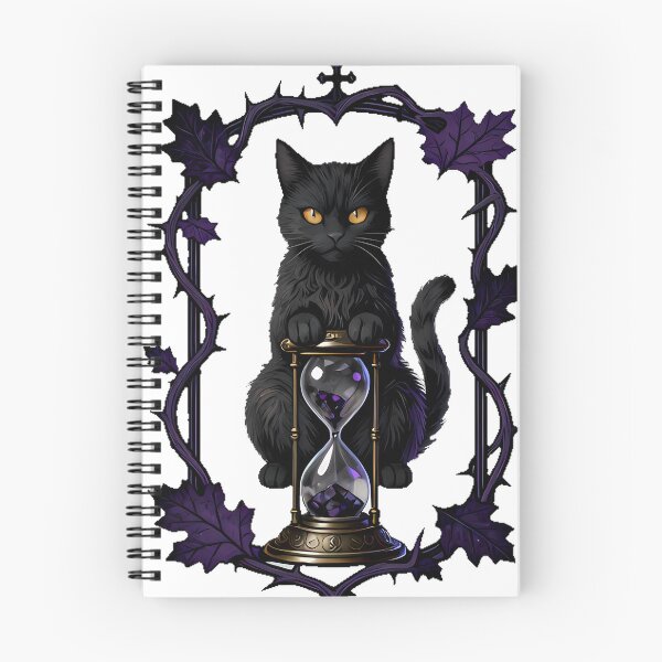Item preview, Gothic Smoky Quartz Cat Hourglass designed and sold by IllumeInk.