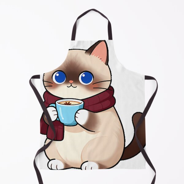 Item preview, Cute Birman Cat with Vanilla Chai Latte Icon designed and sold by pumsquare.